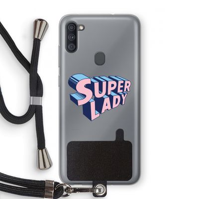 Superlady: Samsung Galaxy A11 Transparant Hoesje met koord