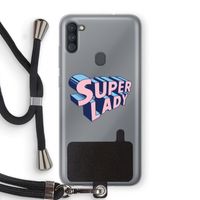 Superlady: Samsung Galaxy A11 Transparant Hoesje met koord