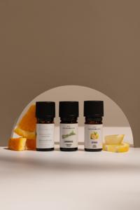 Etherische Olie MuggenVrij Voordeel Bundel - ® - Sinaasappel, Lemongrass - 5 ml - Citroen 10 ML Geurwolkje