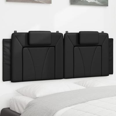 Hoofdbordkussen "Viana" 152 cm kunstleer zwart