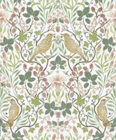 Marburg Heritage Behang met vogels en Art Nouveau bladeren - 47620