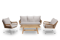 Verena loungeset teak wit 4-delig - Own