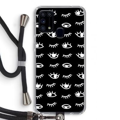 Eye pattern #3: Samsung Galaxy M31 Transparant Hoesje met koord