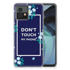 Motorola Moto G72 Silicone-hoesje Flowers Blue DTMP