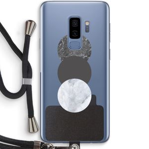 Marmeren cirkels: Samsung Galaxy S9 Plus Transparant Hoesje met koord