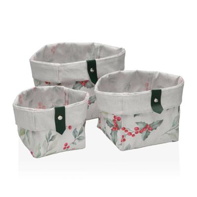 Mandenset Versa Acebo Textiel 14 x 14 x 14 cm