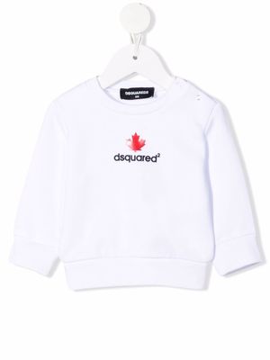 DSQUARED2 KIDS sweat à logo imprimé - Blanc