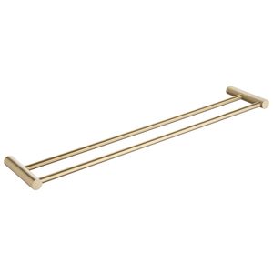 Handdoekrek Wiesbaden Ida Dubbel 60 cm Geborsteld Messing Goud