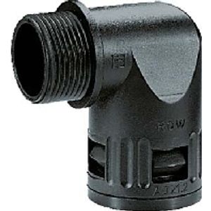 RQW1-M sw AD13,0  (10 Stück) - 90°-elbow connector for corrugated hose RQW1-M sw AD13,0
