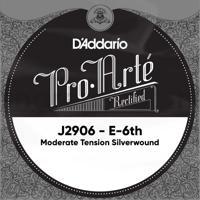 D'Addario J2906 Silverwound Losse Klassieke Lage E6-Snaar - Gematigde Spanning