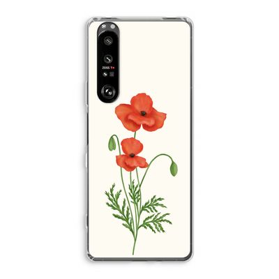 Red poppy: Sony Xperia 1 III Transparant Hoesje