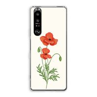 Red poppy: Sony Xperia 1 III Transparant Hoesje