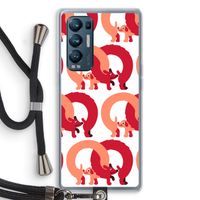 Dogs: Oppo Find X3 Neo Transparant Hoesje met koord
