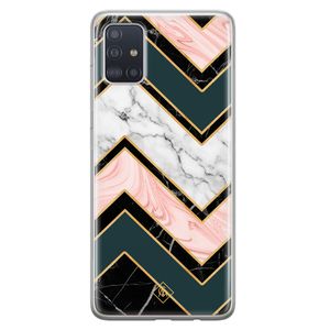 Samsung Galaxy A51 siliconen hoesje - Marmer triangles