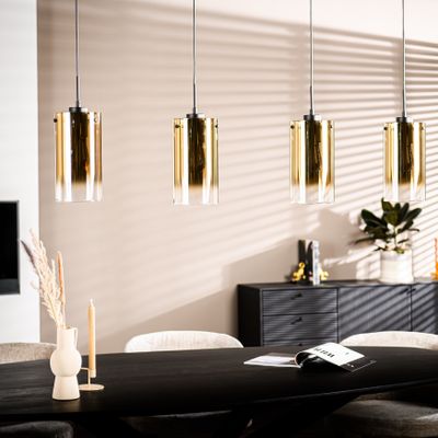 BASE Hanglamp 'Annabelle' 4-lamps, kleur Goud
