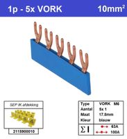 SEP Verdeelkam 1f Vork 5p 18mm blauw F01005B06