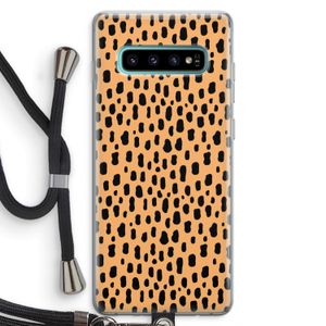 Panter: Samsung Galaxy S10 Plus Transparant Hoesje met koord