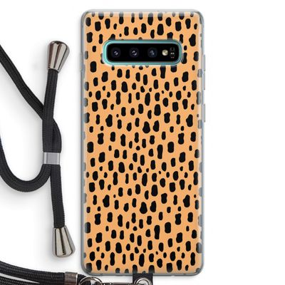 Panter: Samsung Galaxy S10 Plus Transparant Hoesje met koord