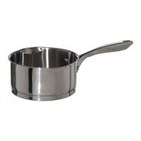 Steelpan/sauspan - Alle kookplaten geschikt - zilver - dia 18 cm - rvs   - - thumbnail