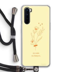 No rain no flowers: OnePlus Nord Transparant Hoesje met koord