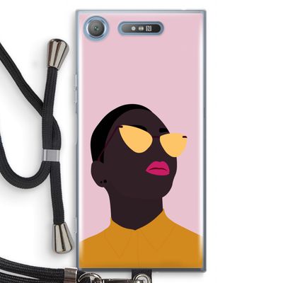 Yellow glasses: Sony Xperia XZ1 Transparant Hoesje met koord