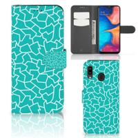 Samsung Galaxy A30 Hoesje Cracks Blue