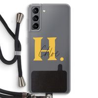 Amber Script: Samsung Galaxy S21 Transparant Hoesje met koord