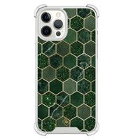 iPhone 12 Pro Max shockproof hoesje - Kubus groen iPhone 12 Pro Max shockproof hoesje - Kubus groen