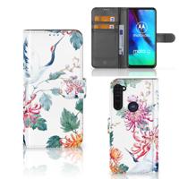 Motorola Moto G Pro | Telefoonhoesje | Met pasjeshouder | Bird Flowers