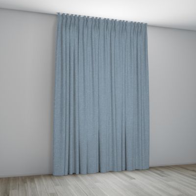Overgordijn Dublin Midden blauw Coupage