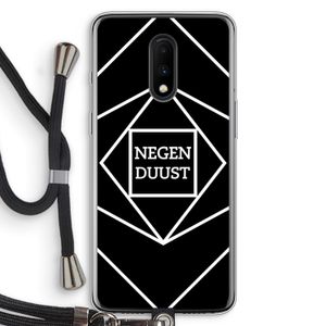 Negenduust geometrisch: OnePlus 7 Transparant Hoesje met koord