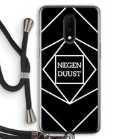 Negenduust geometrisch: OnePlus 7 Transparant Hoesje met koord