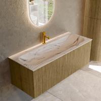 Badmeubel Mondiaz Kurve-Dlux | 120 cm | Meubelkleur Dusk | Wastafelkleur Nata | Solid surface | Wasbak midden spoelbak | 1 kraangat Badmeubel Mondiaz Kurve-Dlux | 120 cm | Meubelkleur Dusk | Wastafelkleur Nata | Solid surface | Wasbak midden spoelbak | 1 kraangat