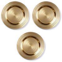 3x Kaarsenborden/plateaus goud 33 cm rond