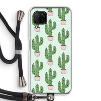 Cactus Lover: Huawei P40 Lite Transparant Hoesje met koord