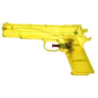 Waterpistool - geel - kunststof - 20 cm - transparant - speelgoed