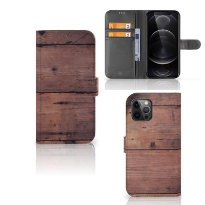 Apple iPhone 12 Pro Max | Book Style Case | Old Wood