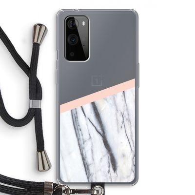 A touch of peach: OnePlus 9 Pro Transparant Hoesje met koord