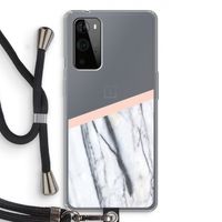 A touch of peach: OnePlus 9 Pro Transparant Hoesje met koord