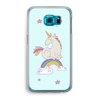 Regenboog eenhoorn: Samsung Galaxy S6 Transparant Hoesje Regenboog eenhoorn: Samsung Galaxy S6 Transparant Hoesje