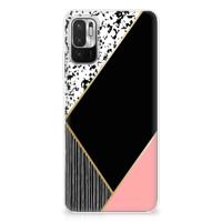 Xiaomi Redmi Note 10/10T 5G | Poco M3 Pro | TPU Hoesje | Zwart Roze Vormen