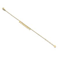 Armband Rondjes staal goudkleurig 1,5 mm 19 cm