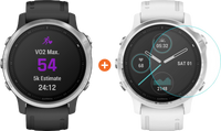 Garmin Fenix 6S - Zwart - 42 mm + Just in Case Garmin Fenix 6S 42mm Screenprotector Glas - thumbnail