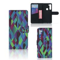 Motorola G8 Power | Book Case | Abstract Green Blue