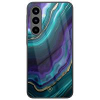 Samsung Galaxy A56 glazen hardcase - Smaragd paars groen