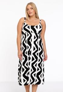 Yoek Jurk spaghetti | Zwart | Maat 58/60