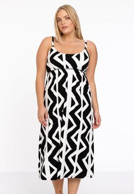Yoek Jurk spaghetti | Zwart | Maat 58/60