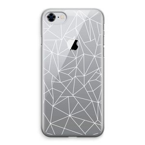 Geometrische lijnen wit: iPhone 8 Transparant Hoesje
