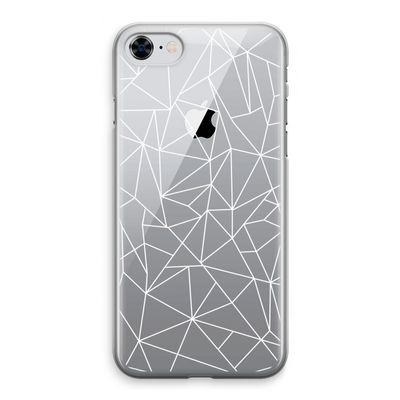 Geometrische lijnen wit: iPhone 8 Transparant Hoesje