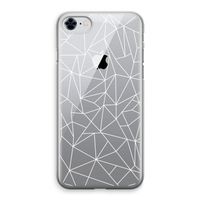 Geometrische lijnen wit: iPhone 8 Transparant Hoesje